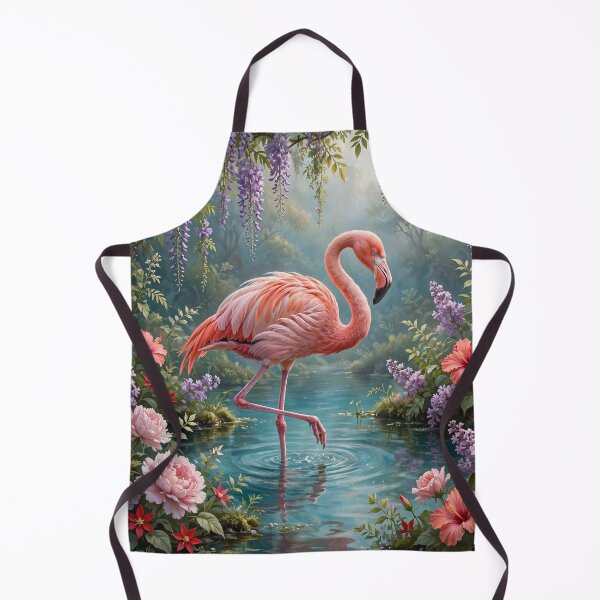 Item preview, Whimsical Pink Flamingo In Tropical Bloom designed and sold by Pure Craft.