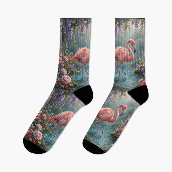 Item preview, Whimsical Pink Flamingo In Tropical Bloom designed and sold by Rohan132.