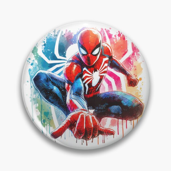 Item preview, Colorful Web-Slinging Wall Crawler Hero Watercolor designed and sold by pixiedustpaint.