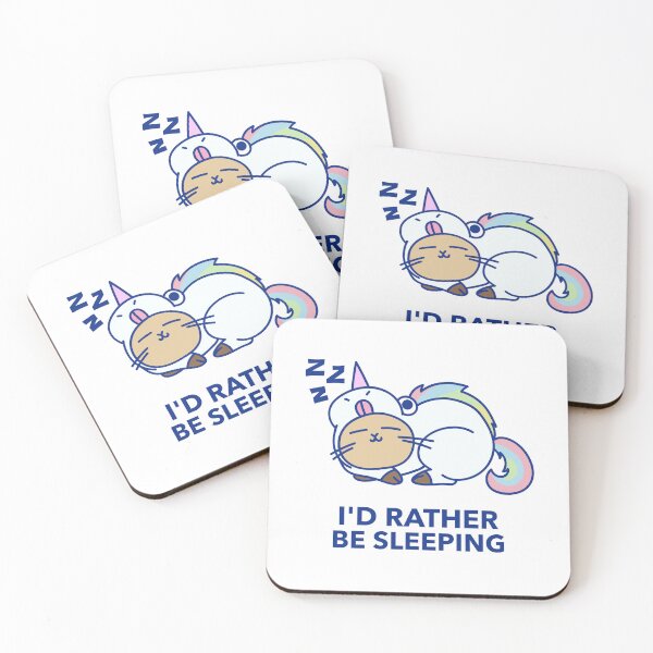 Item preview, I'd Rather Be Sleeping Cat in Unicorn Pajamas designed and sold by WolfmanProphecy.
