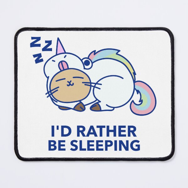 Item preview, I'd Rather Be Sleeping Cat in Unicorn Pajamas designed and sold by WolfmanProphecy.