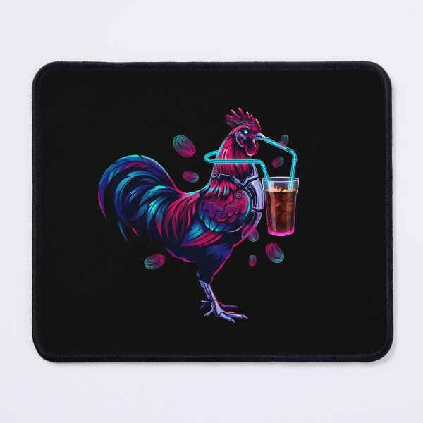 Item preview, Iced Coffee Hen Funny Rooster and Coffee Lovers Vintage Style designed and sold by Redgiant87x.