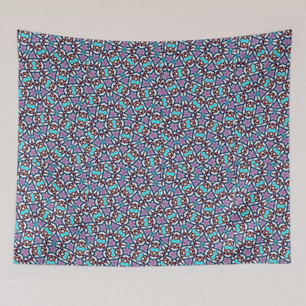 Item preview, STAR PLANKTON BIOLOGY UNDER MICROSCOPE! MANDALA NEO DAISY CHAIN Cornflower Pink Lavender Purple Gray Goth Psychedelic Groovy Party SACRED GEOMETRY MATH Fun College Dorm Decor designed and sold by Spinning Plates 360.