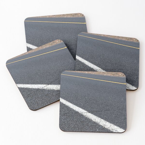 Item preview, Close diagonal shot of blacktop and lane lines designed and sold by lisavonbiela.