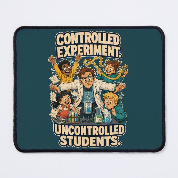 Item preview, Controlled Experiment, Uncontrolled Students – Funny Science Teacher designed and sold by Little Chookcha.
