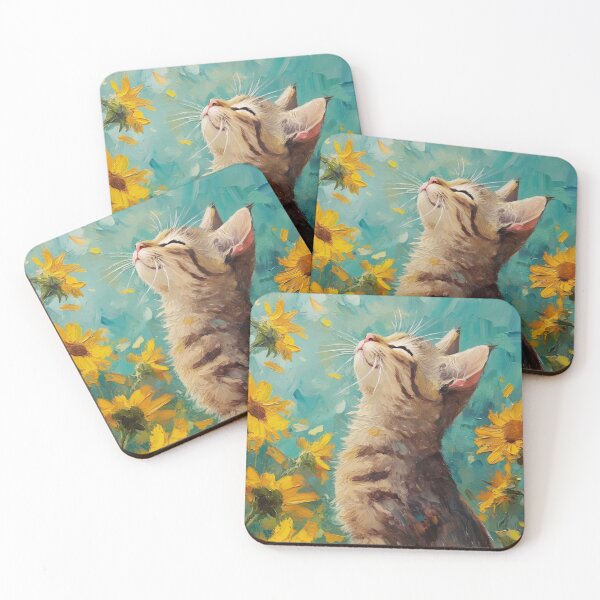 Item preview, Sunflower Serenity – Joyful Kitten in Bloom designed and sold by Psycho-Crazy.