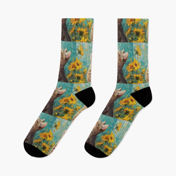Item preview, Sunflower Serenity – Joyful Kitten in Bloom designed and sold by Psycho-Crazy.