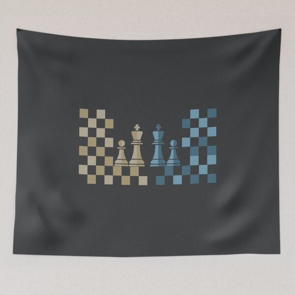 Item preview, Minimalist Chess Kings and Pawns Geometric Board Art Graphic designed and sold by KiwiRider.