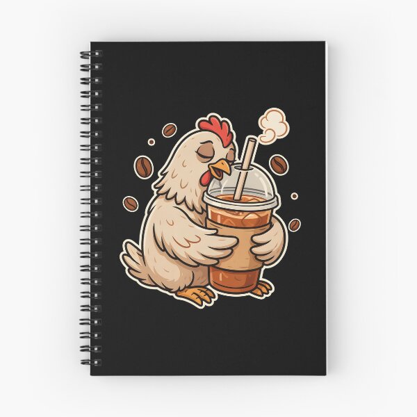 Item preview, Iced Coffee Hen Whimsical Coffee Lovers with Funny Rooster designed and sold by Redgiant87x.