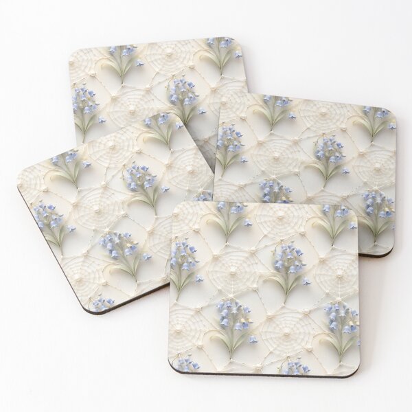Item preview, Soft Blue Forget-Me-Not Geometric Pattern designed and sold by IntelliMindDesigns.