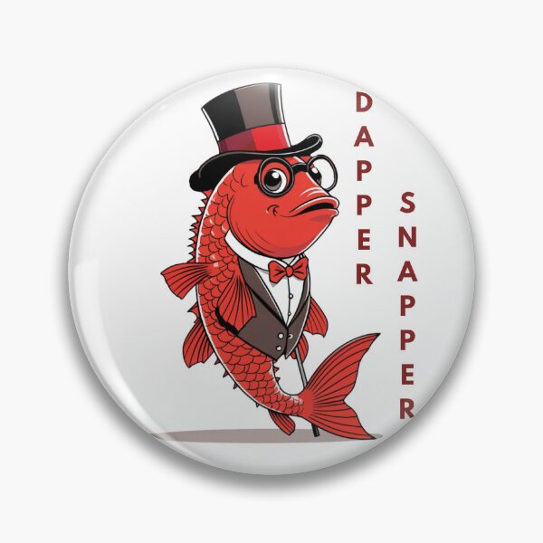 Item preview, Dapper Snapper – Well-Dressed Fish Graphic Tee | Funny Fancy Fish Design designed and sold by SIGNAL & BLOOM.
