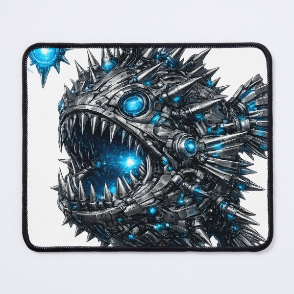 Item preview, Steel Anglerfish – Cybernetic Deep Sea Hunter | Premium Mech Ocean Art designed and sold by SteelCoat Studio.