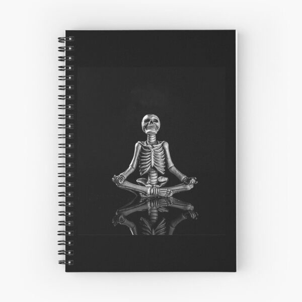 Item preview, Meditating Skeleton Figurine - Black and White Lotus Pose Zen Skeleton Photo designed and sold by GrimNest.