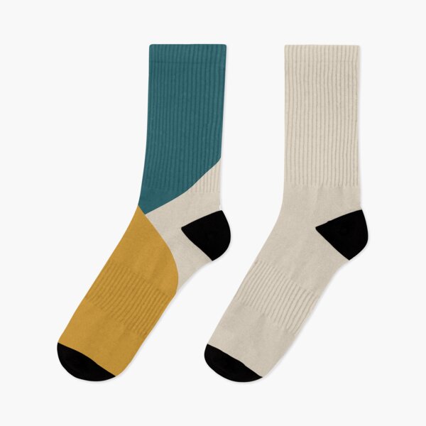 Item preview, Mustard, Teal and Cream White designed and sold by ZedColors.