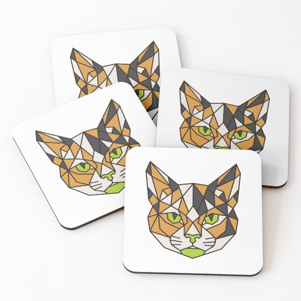 Item preview, Geometric Calico Cat designed and sold by AnimalsKnowAll.