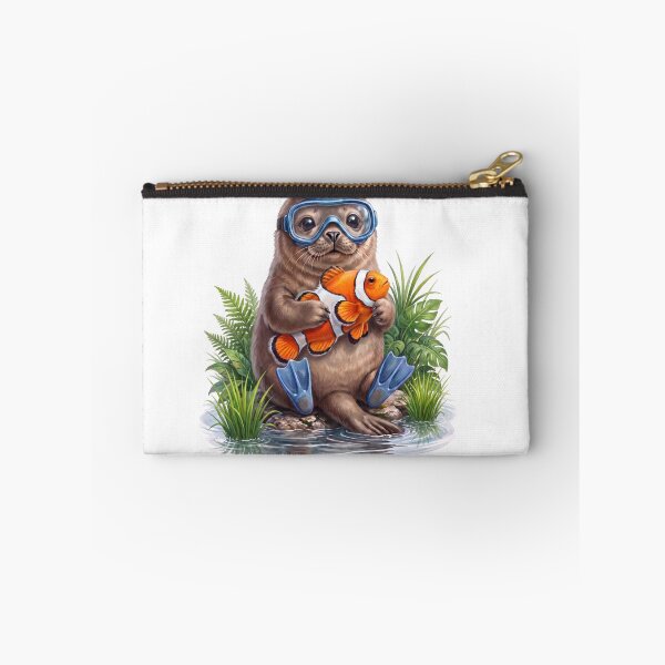Item preview, Sea Otter Scuba Diver with Clownfish designed and sold by Helenaphotoart.