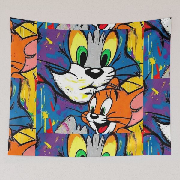 Item preview, Colorful Cat And Mouse Pop Art designed and sold by MIAMwits.