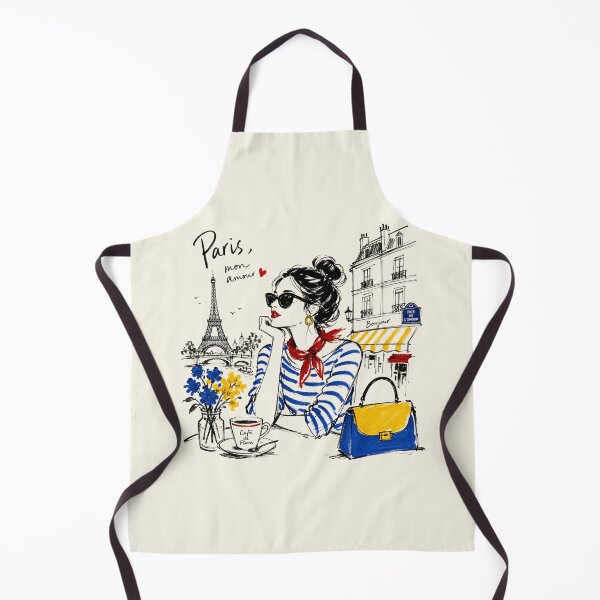 Item preview, Paris Mon Amour Chic Paris Cafe Fashion Illustration designed and sold by Rosie's Wildflower Boutique.
