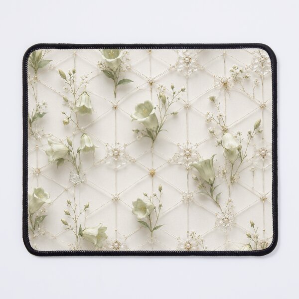 Item preview, Soft Sage Green Geometric Floral Lattice designed and sold by IntelliMindDesigns.