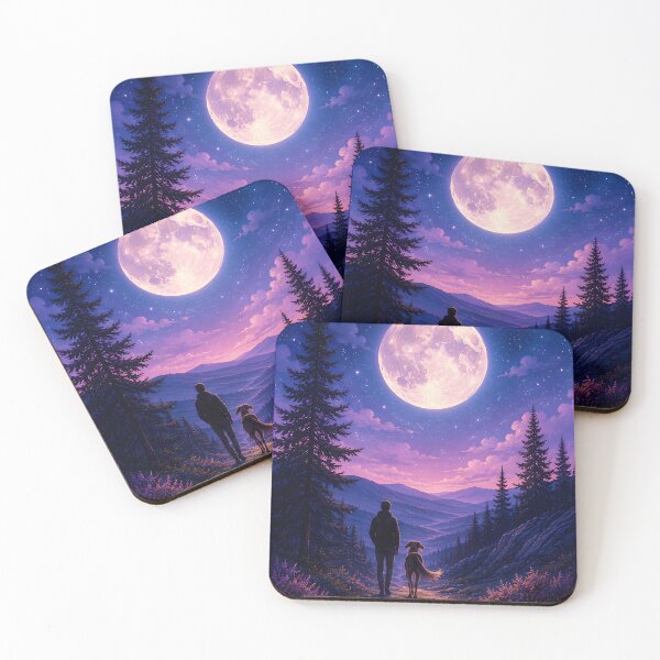 Item preview, Under the Moon with My Dog designed and sold by Petsthetic.