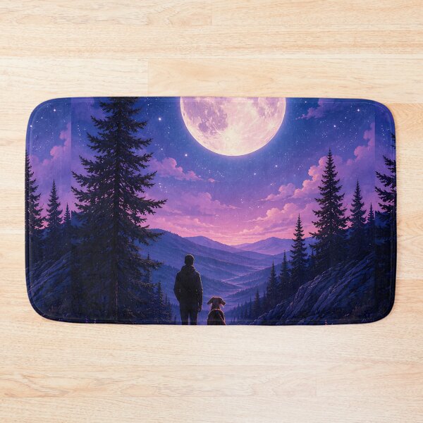 Item preview, Under the Moon with My Dog designed and sold by Petsthetic.