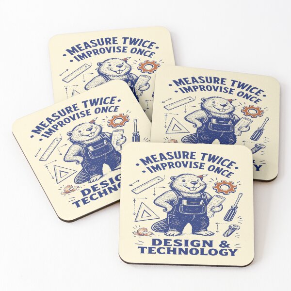 Item preview, Measure Twice Improvise Once Funny Beaver Design Technology designed and sold by 89shirts.