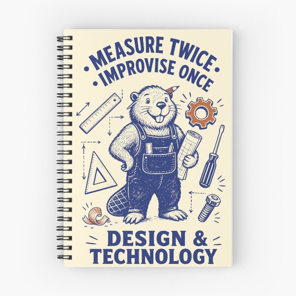 Item preview, Measure Twice Improvise Once Funny Beaver Design Technology designed and sold by 89shirts.
