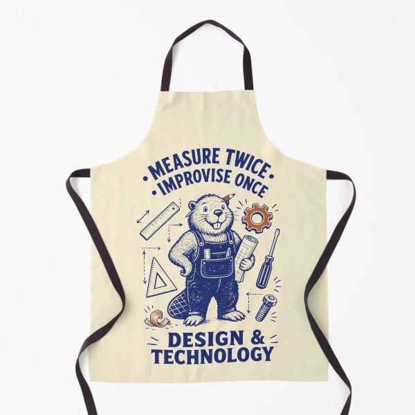 Item preview, Measure Twice Improvise Once Funny Beaver Design Technology designed and sold by 89shirts.