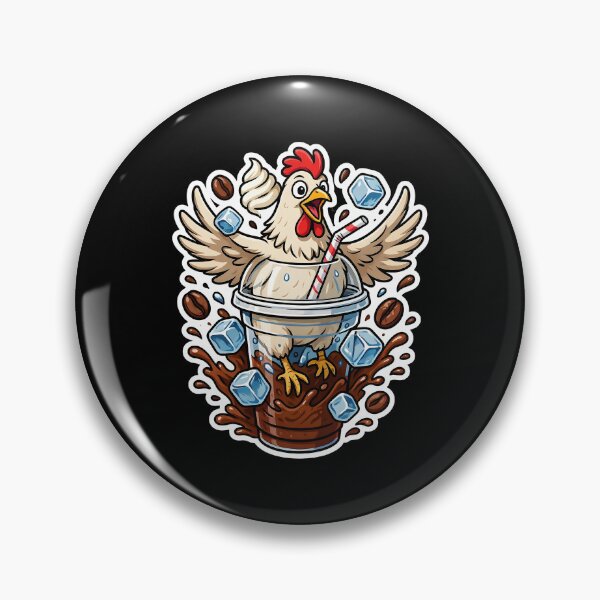 Item preview, Iced Coffee Hen Cute Farm Chicken Inspired by Coffee Lovers designed and sold by Redgiant87x.