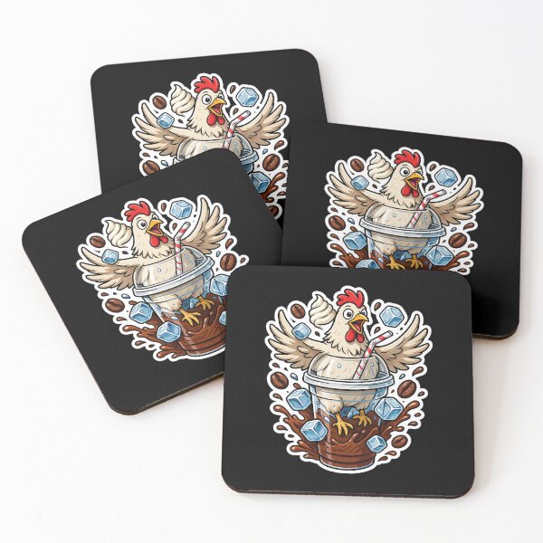 Item preview, Iced Coffee Hen Cute Farm Chicken Inspired by Coffee Lovers designed and sold by Redgiant87x.