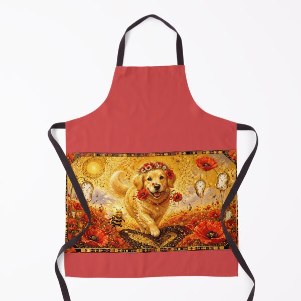 Item preview, Golden Happiness: Golden Retriever in a Field of Poppies and Clocks designed and sold by Natalia-Vlad.