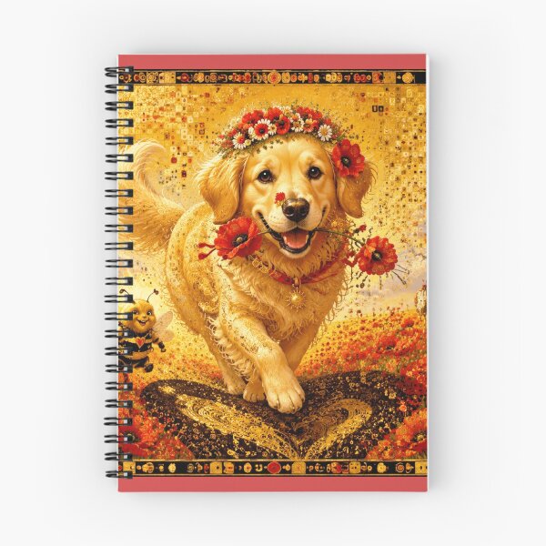 Item preview, Golden Happiness: Golden Retriever in a Field of Poppies and Clocks designed and sold by Natalia-Vlad.