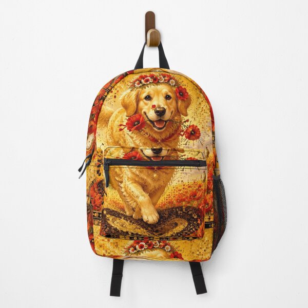 Item preview, Golden Happiness: Golden Retriever in a Field of Poppies and Clocks designed and sold by Natalia-Vlad.