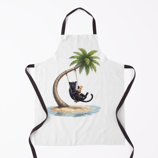 Item preview, Black Leopard on a Tropical Palm Swing designed and sold by Helenaphotoart.