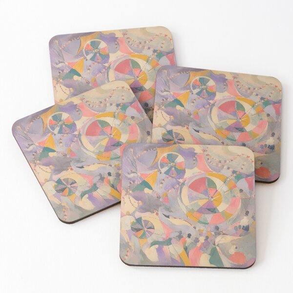 Item preview, Pastel Abstract Carnival with Ferris Wheels and Festival Bunting designed and sold by GutyzDesignsES.
