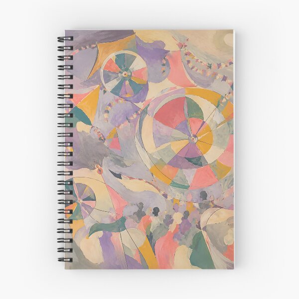 Item preview, Pastel Abstract Carnival with Ferris Wheels and Festival Bunting designed and sold by GutyzDesignsES.