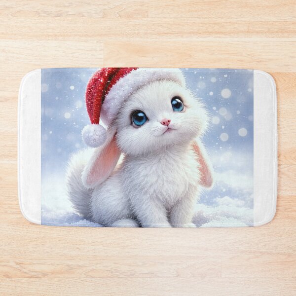 Item preview, Adorable Bunny in a Santa Hat Christmas Holidays designed and sold by Stephanie Laird.