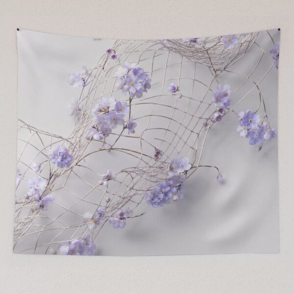 Item preview, Purple Lilac Lace Geometric Floral Design designed and sold by IntelliMindDesigns.