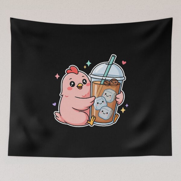 Item preview, Iced Coffee Hen Funny Chicken and Rooster Coffee Lovers designed and sold by Redgiant87x.