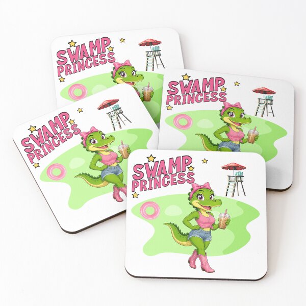 Item preview, Swamp Princess Alligator Cute Coffee Loving Gator designed and sold by Rosie's Wildflower Boutique.