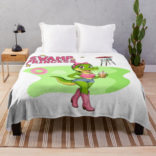 Item preview, Swamp Princess Alligator Cute Coffee Loving Gator designed and sold by Rosie's Wildflower Boutique.