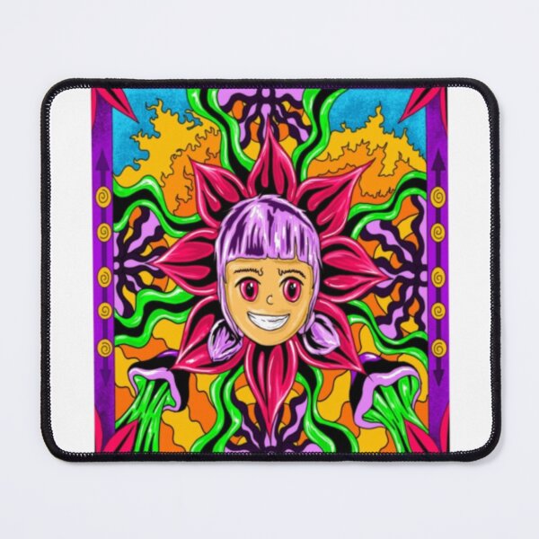 Item preview, Psychedelic Flower Girl Trippy Acid Art designed and sold by thompsomechan.