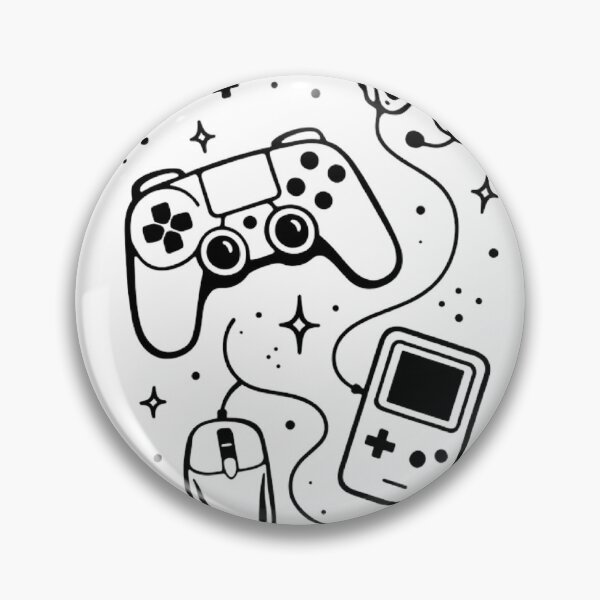 Item preview, Gamer Aesthetic Doodle Collage Line Art designed and sold by The-SilentPlace.