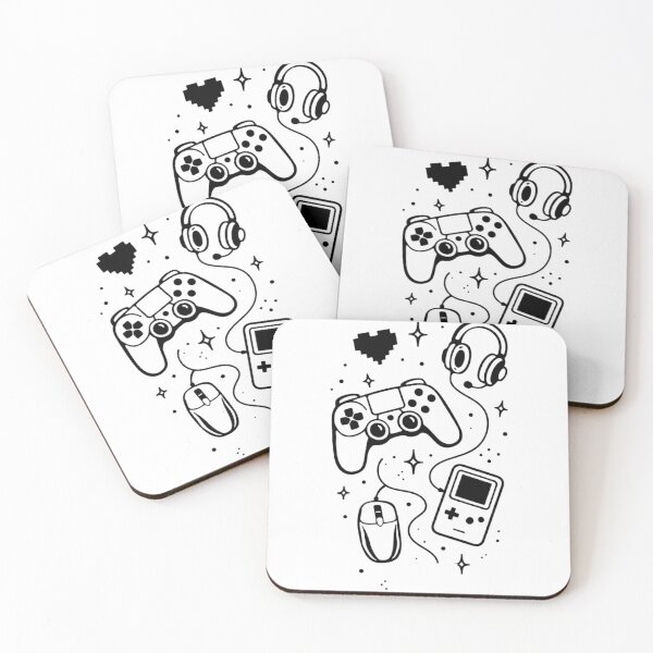Item preview, Gamer Aesthetic Doodle Collage Line Art designed and sold by The-SilentPlace.