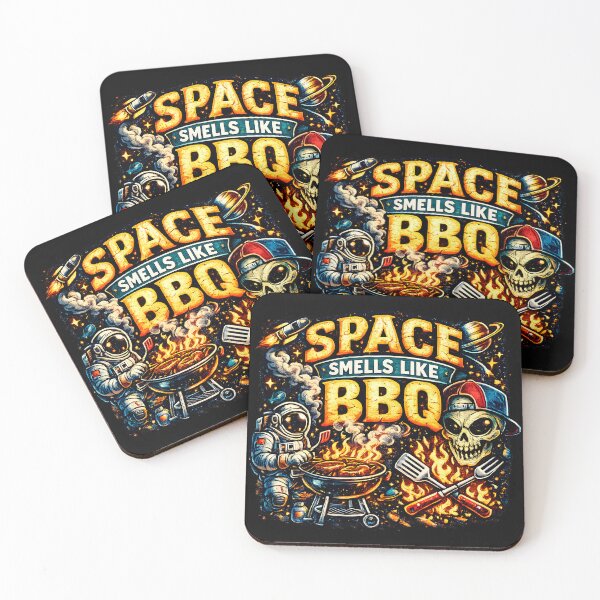 Item preview, Space Smells Like BBQ | Funny Summer Cosmic Astronaut Sci-Fi designed and sold by Genius Geek.