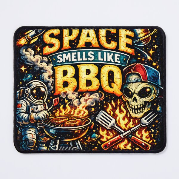 Item preview, Space Smells Like BBQ | Funny Summer Cosmic Astronaut Sci-Fi designed and sold by Genius Geek.