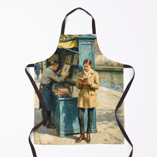 Item preview, Left Bank Reader: Historic Seine River Bookstall Scene designed and sold by CARRAANN.