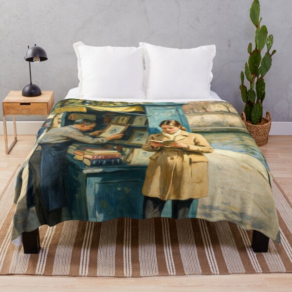Item preview, Left Bank Reader: Historic Seine River Bookstall Scene designed and sold by CARRAANN.