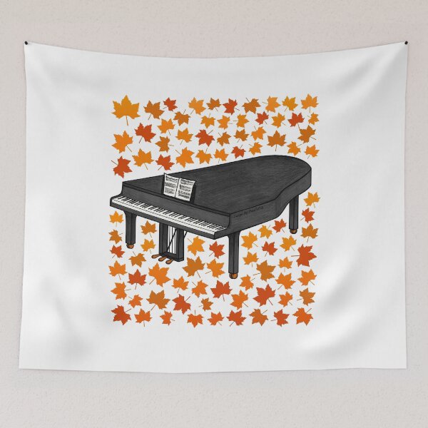 Item preview, Fall Grand Piano With Leaves, Pianist Musician Autumn designed and sold by doodlerob.