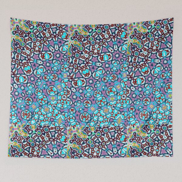 Item preview, MAGNIFICATION! MANDALA NEO DAISY CHAIN Cornflower Pink Lavender Purple Gray Goth Psychedelic Groovy Party SACRED GEOMETRY MATH Fun College Dorm Decor designed and sold by Spinning Plates 360.